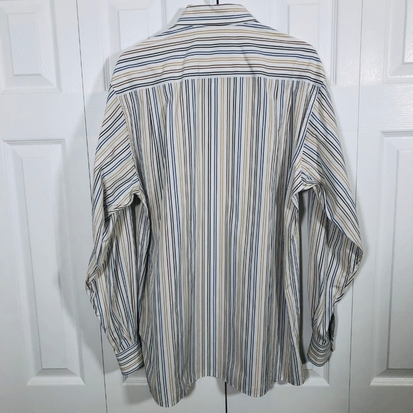 Ermenegildo Zegna Italian Striped Dress Shirt L - Picture 2 of 5